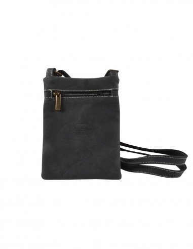 Adjustable shoulder purse dark grey suede leather